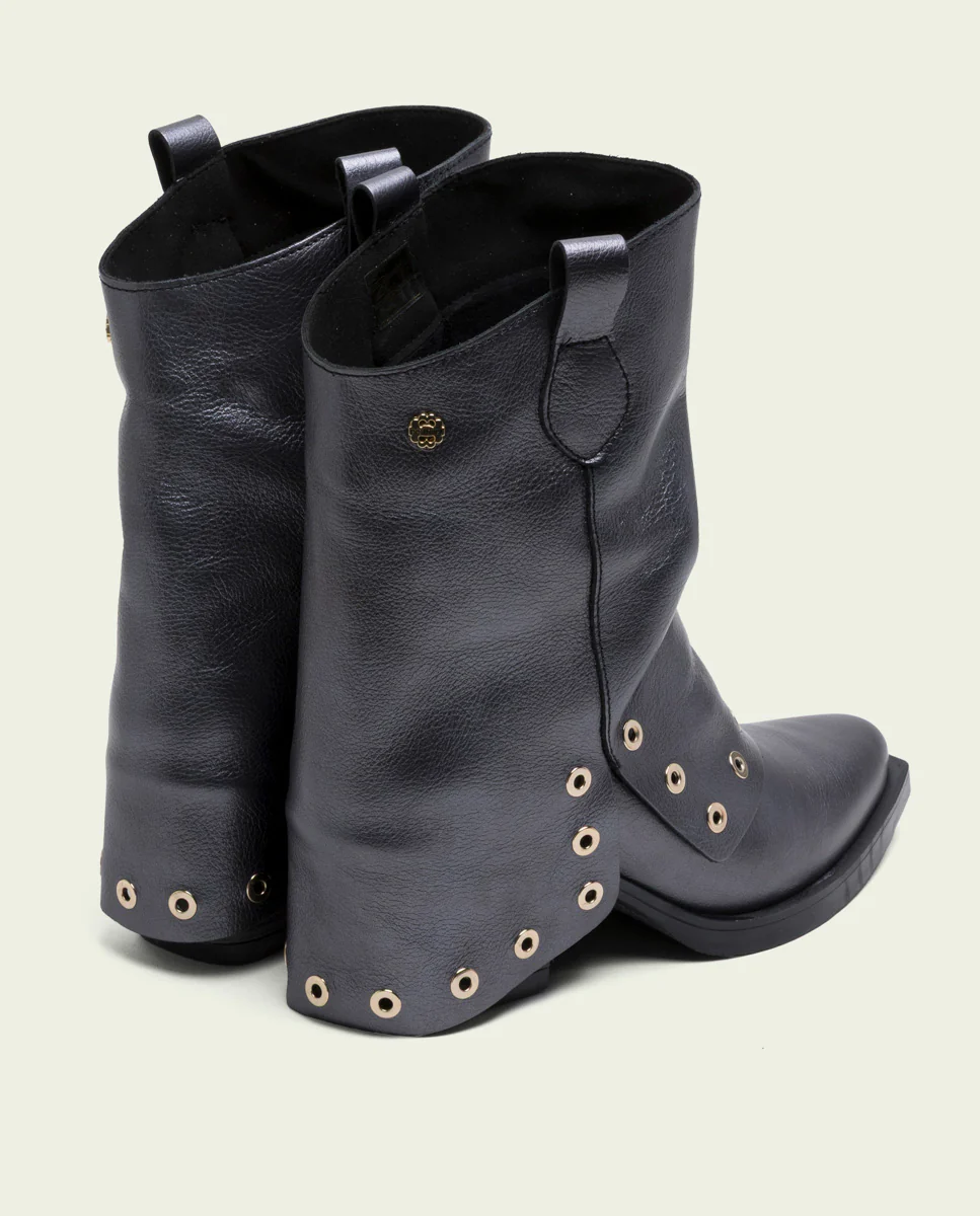 BOTAS COWBOY DE PIEL MOKA METALIZADO FLORENCE - Image 4