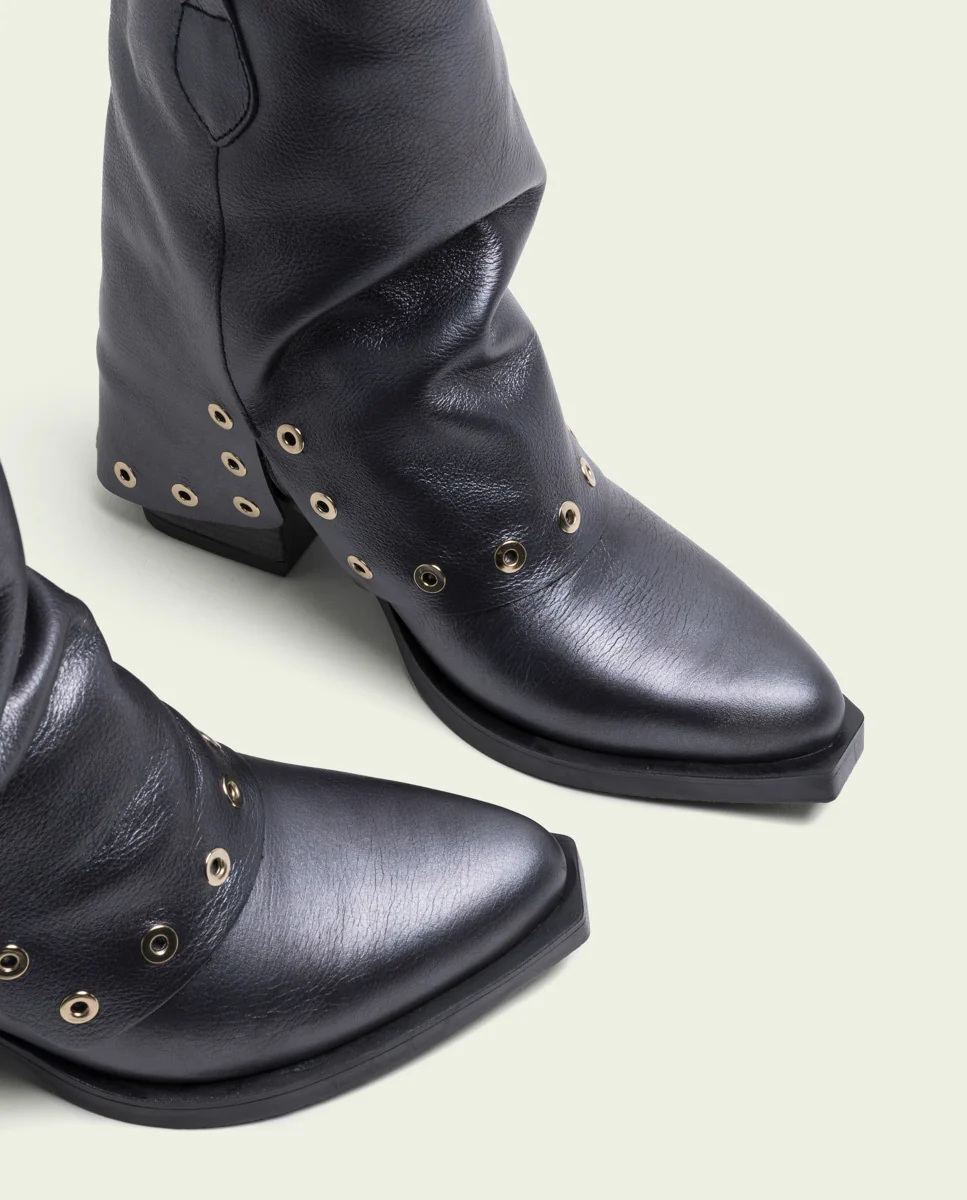 BOTAS COWBOY DE PIEL MOKA METALIZADO FLORENCE - Image 5