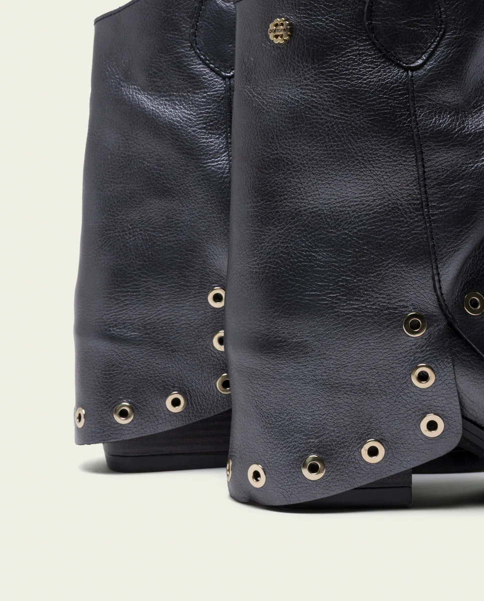 BOTAS COWBOY DE PIEL MOKA METALIZADO FLORENCE - Image 6