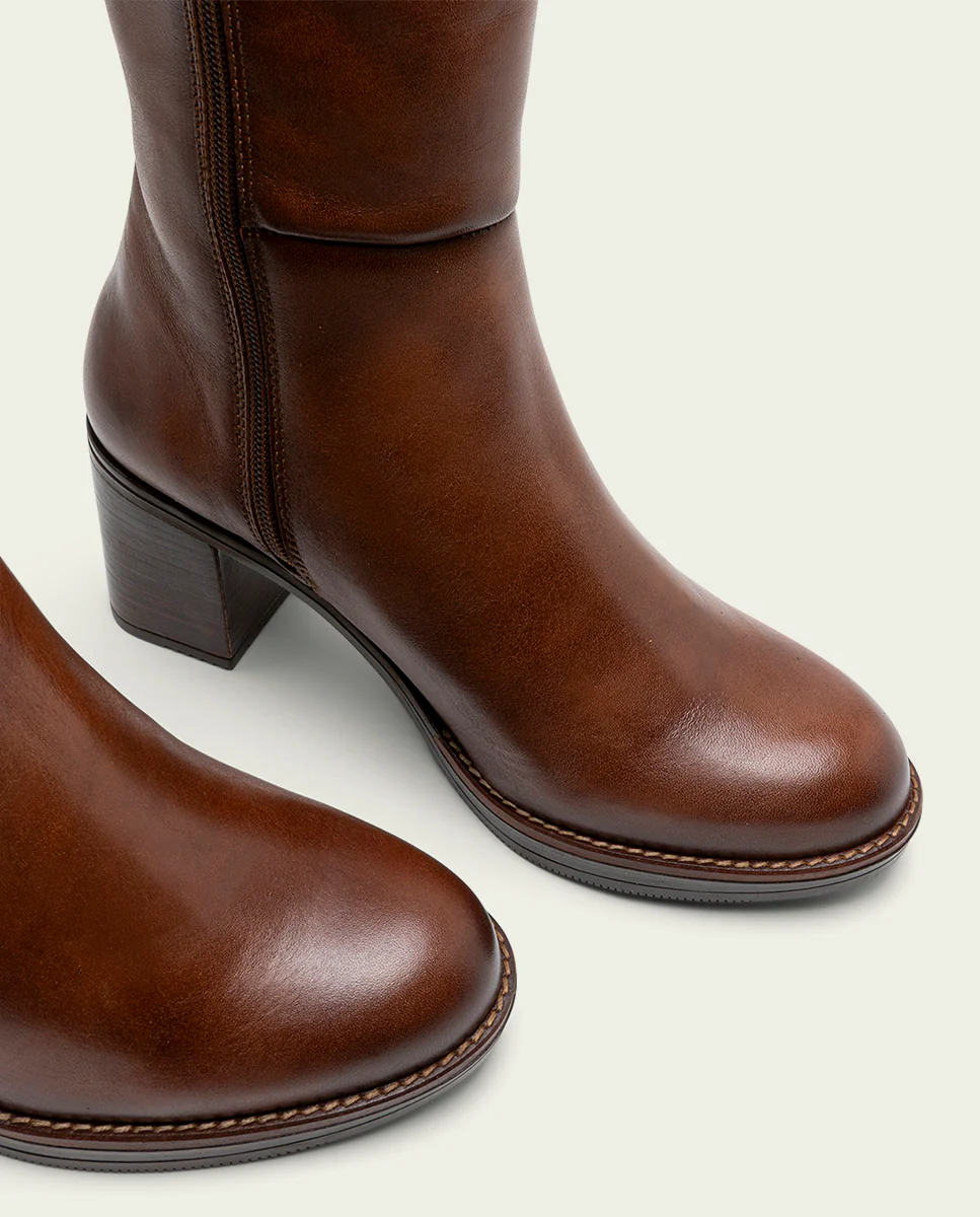 BOTAS DE PIEL DE TACÓN CUERO RITA - Image 5