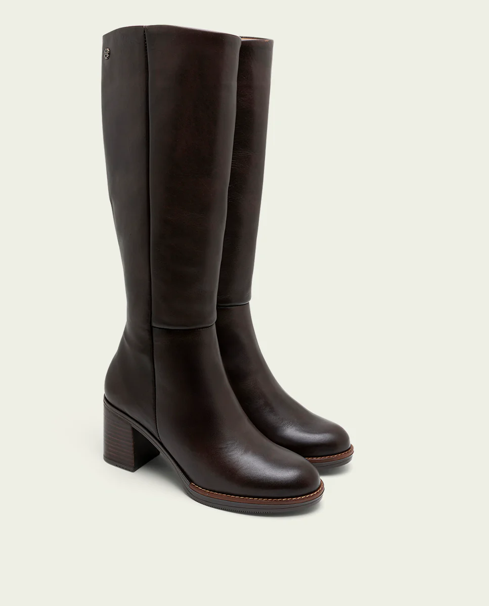 BOTAS DE PIEL DE TACÓN MOKA RITA - Image 4