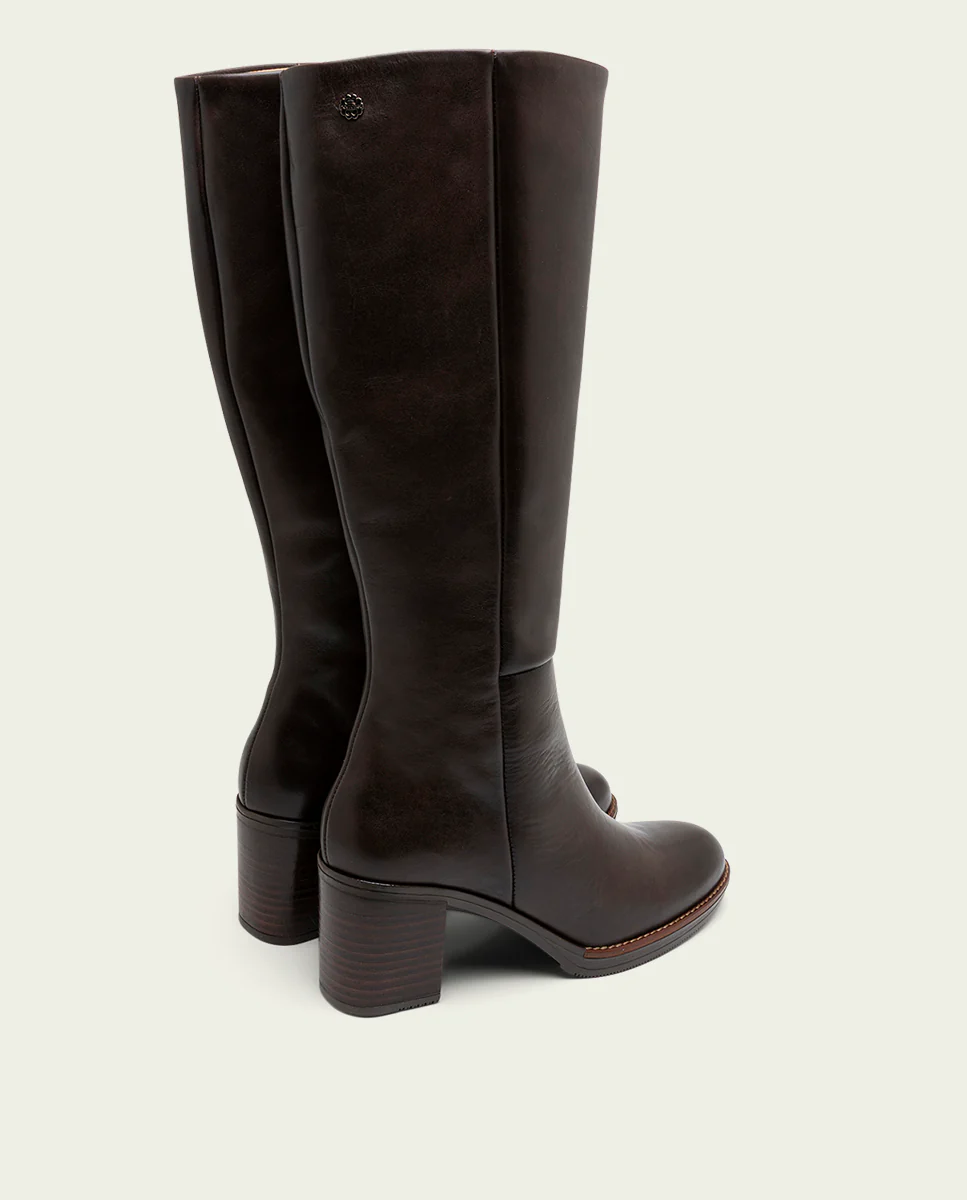 BOTAS DE PIEL DE TACÓN MOKA RITA - Image 5