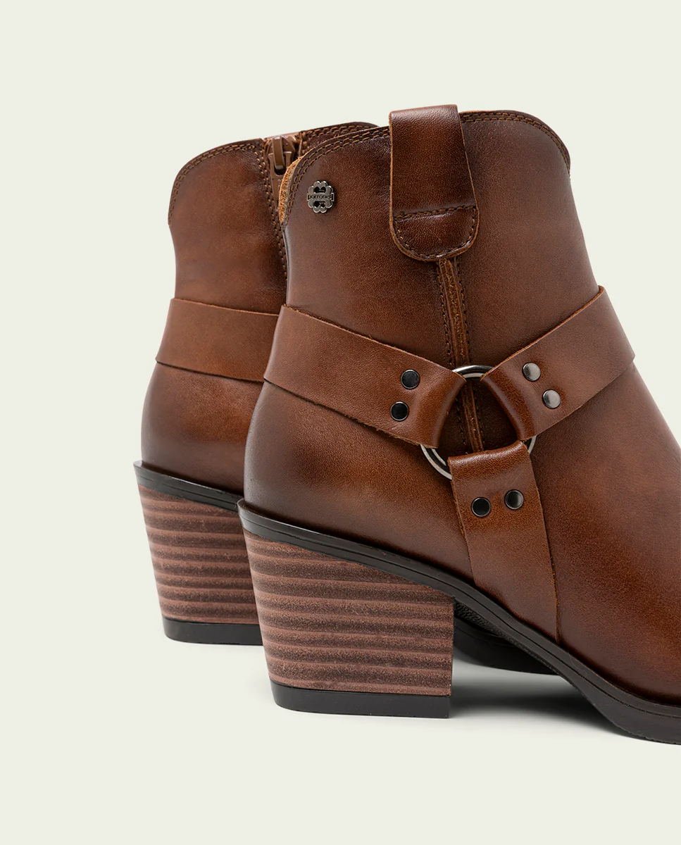 BOTINES COWBOY DE PIEL CUERO CON CREMALLERA FABIANA - Image 5