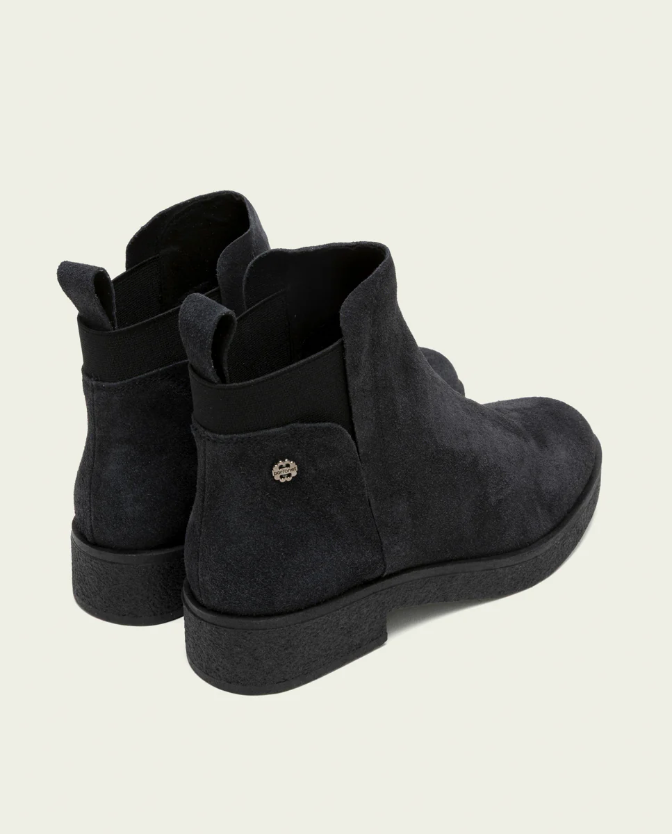 BOTINES DE PIEL CARBÓN CON ELÁSTICOS ANNA - Image 3