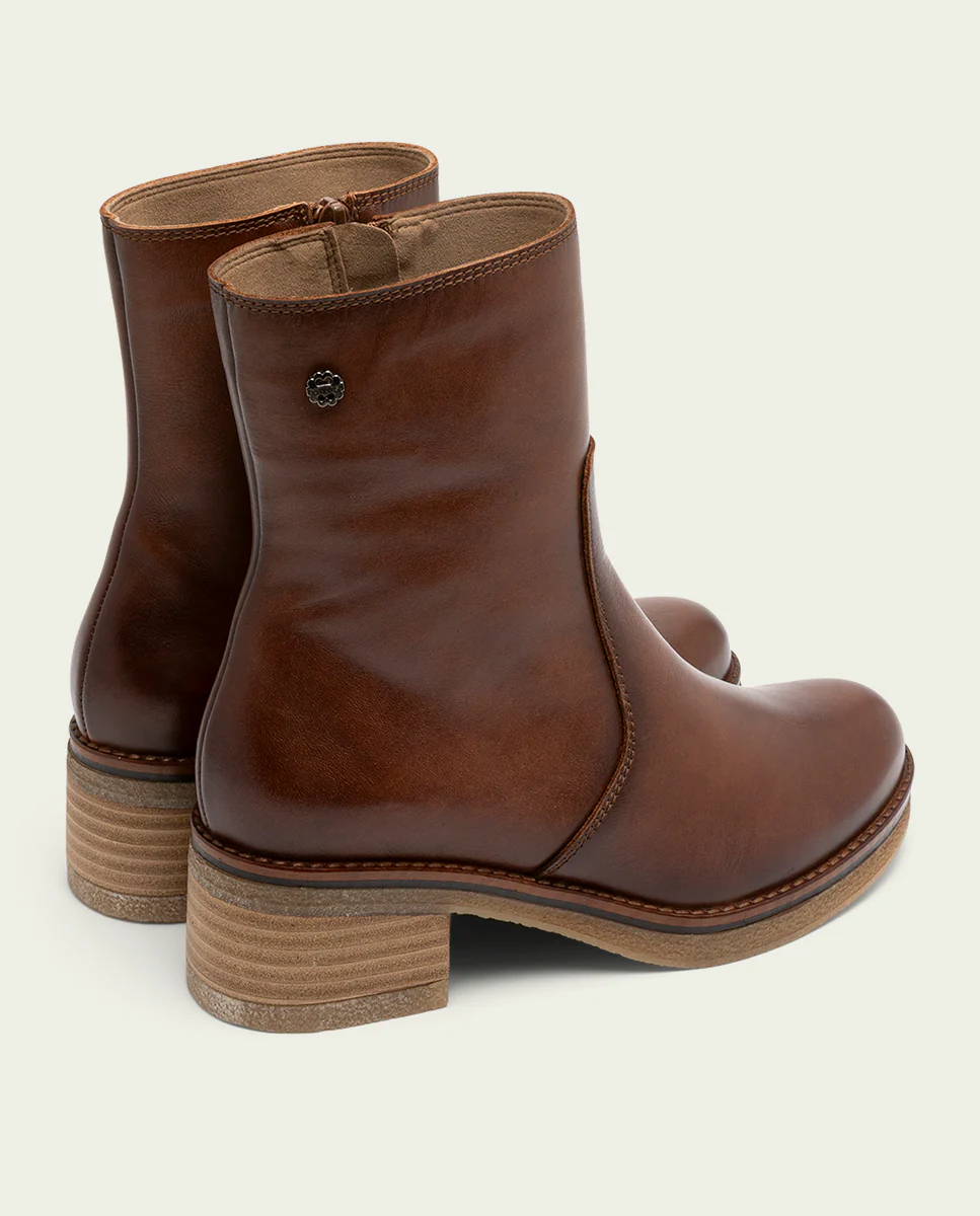 BOTINES DE PIEL CUERO CON CREMALLERA DENISE - Image 3