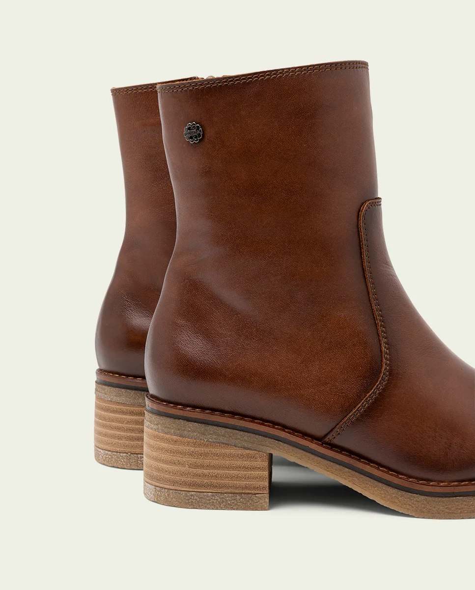 BOTINES DE PIEL CUERO CON CREMALLERA DENISE - Image 5