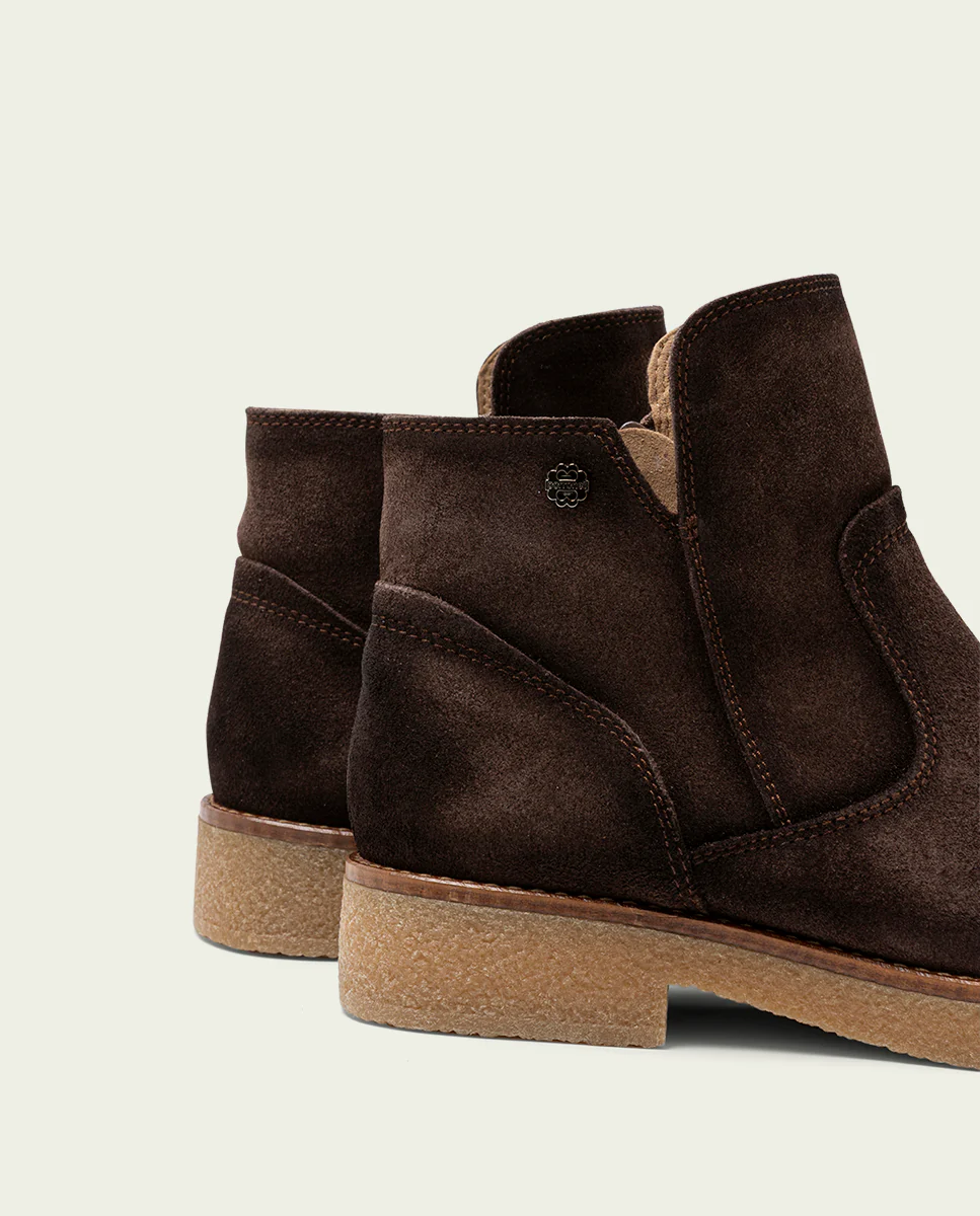 BOTINES DE PIEL MOKA CON CREMALLERA ADELE - Image 5