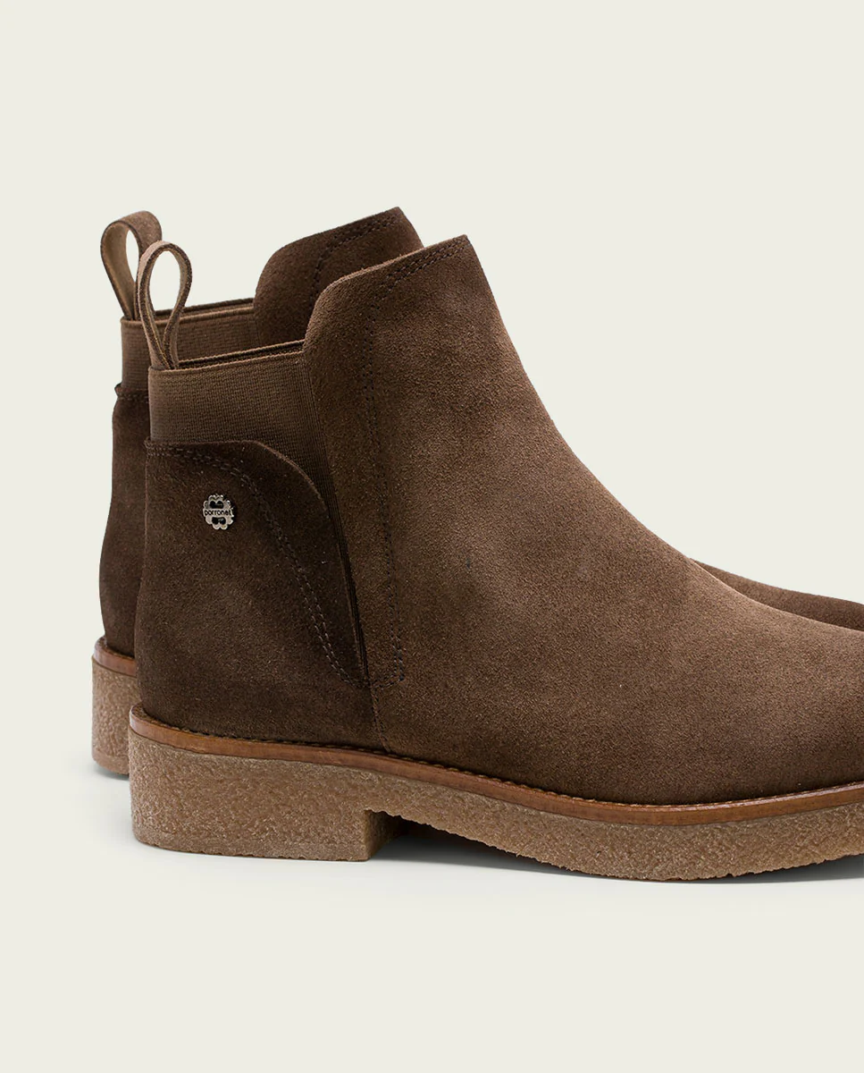 BOTINES DE PIEL MOKA CON ELÁSTICOS ANNA - Image 4