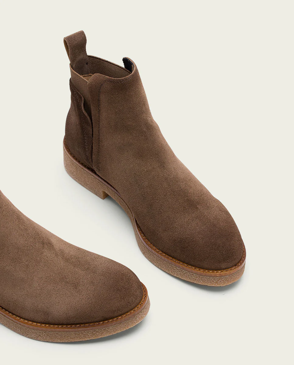 BOTINES DE PIEL MOKA CON ELÁSTICOS ANNA - Image 5