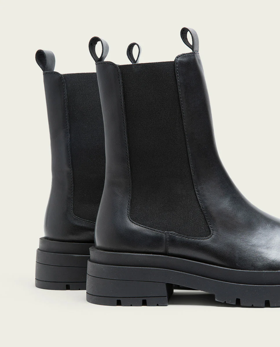 BOTINES TRACK PIEL NEGROS CON ELÁSTICOS NAÍN - Image 6