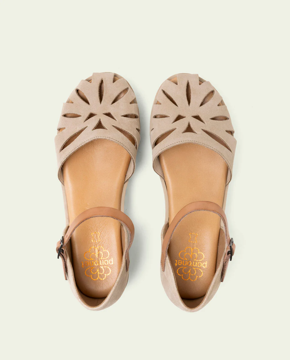 SANDALIA DE SERRAJE BRUNA TAUPE ARENA - Image 5