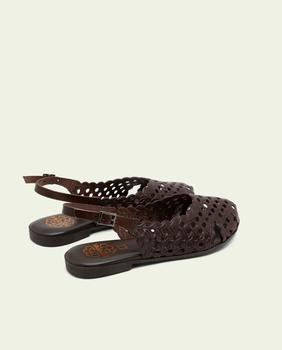 SANDALIA PLANA PIEL ÁGATA MOKA - Image 3