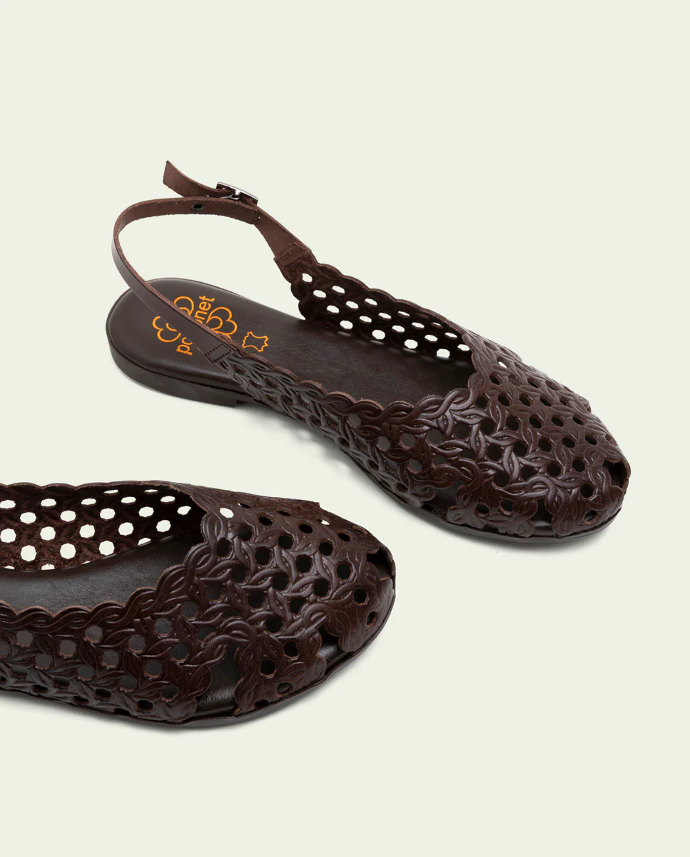 SANDALIA PLANA PIEL ÁGATA MOKA - Image 4