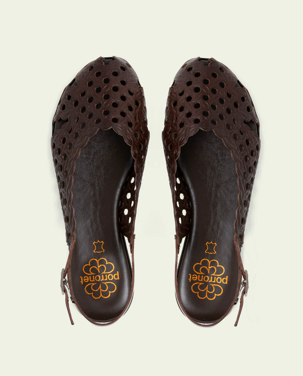 SANDALIA PLANA PIEL ÁGATA MOKA - Image 5