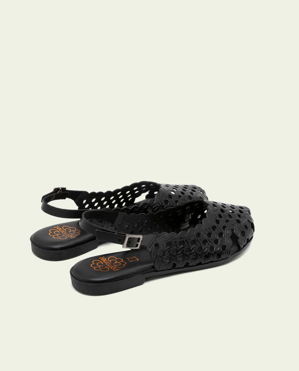 SANDALIA PLANA PIEL ÁGATA NEGRO - Image 3