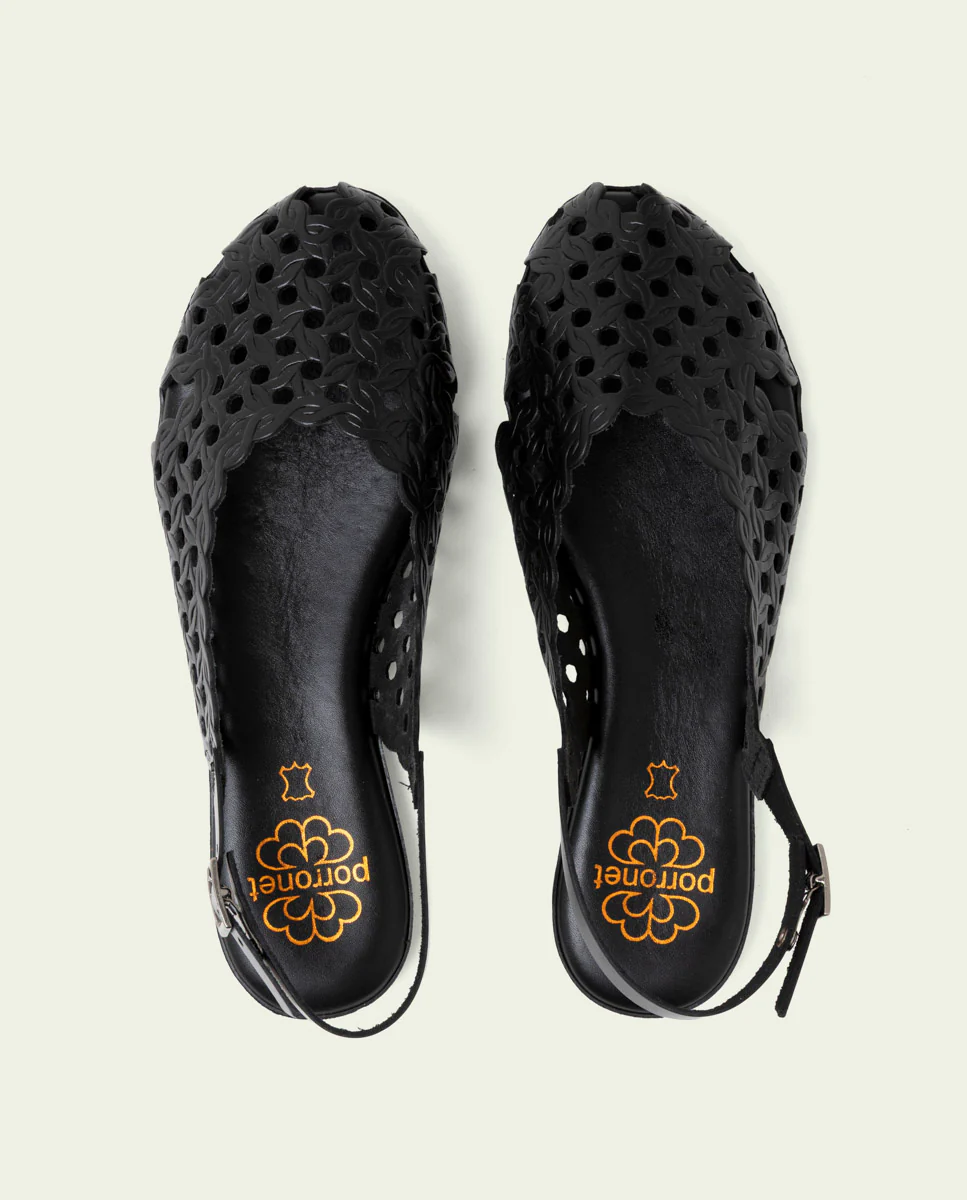 SANDALIA PLANA PIEL ÁGATA NEGRO - Image 5