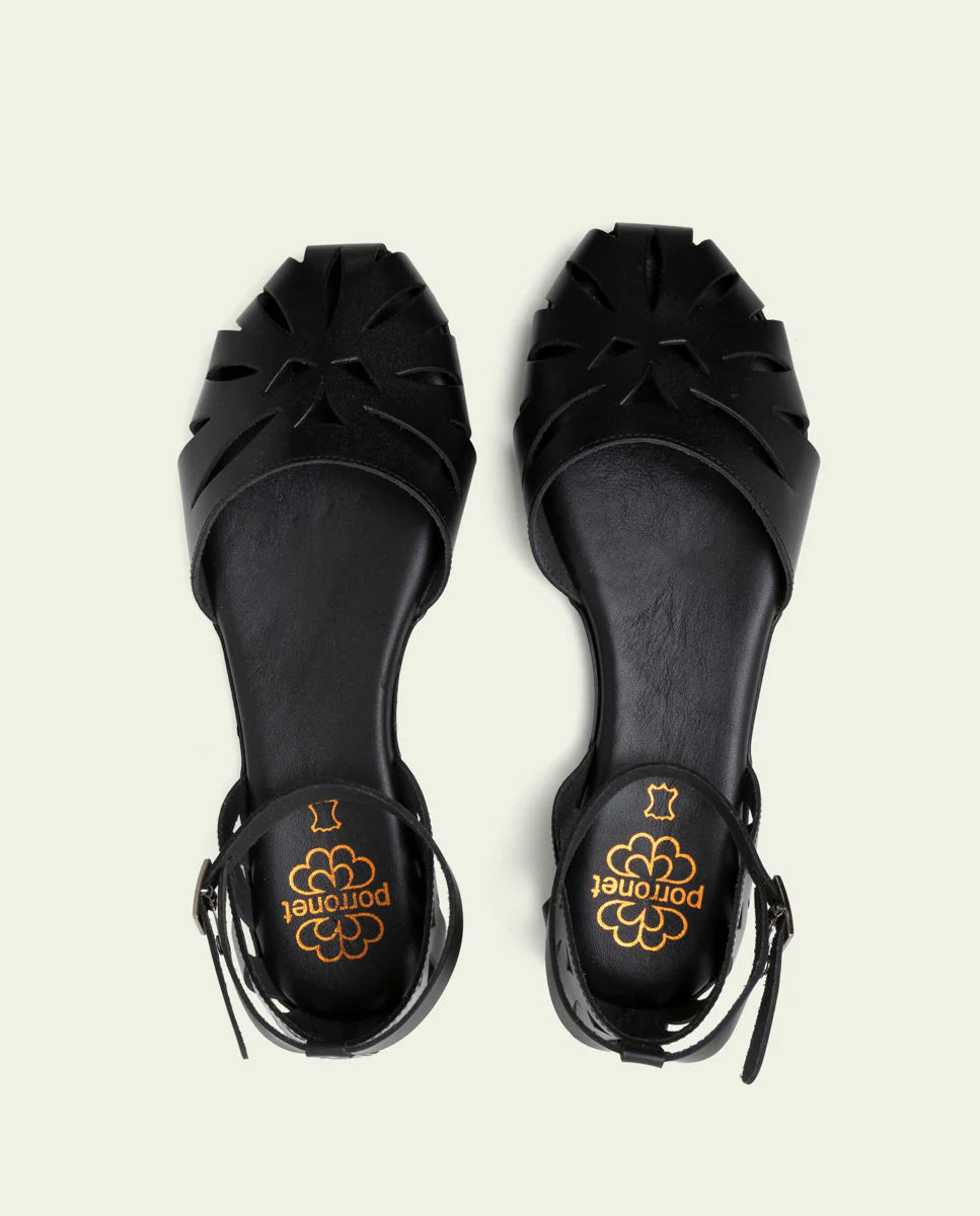 SANDALIA PLANA PIEL ALICE NEGRO - Image 5