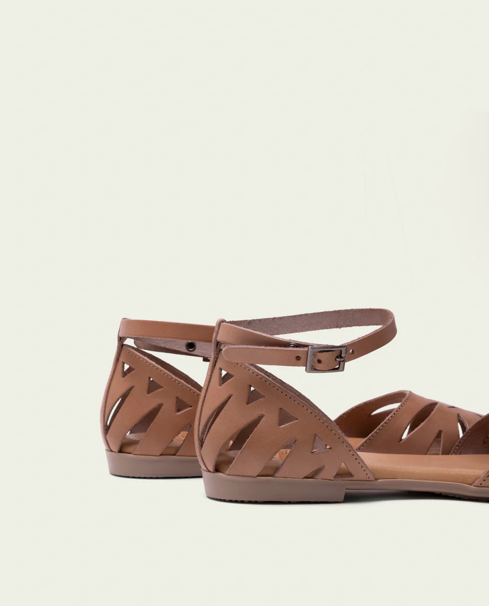 SANDALIA PLANA PIEL ALICE TAUPE - Image 5