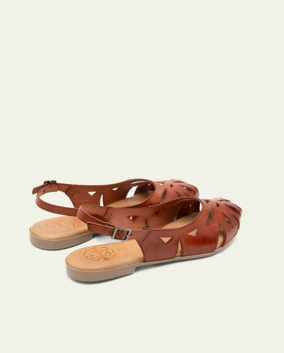 SANDALIA PLANA PIEL ANDREA CUERO - Image 4