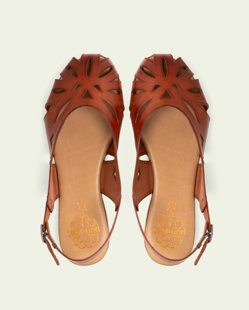 SANDALIA PLANA PIEL ANDREA CUERO - Image 6