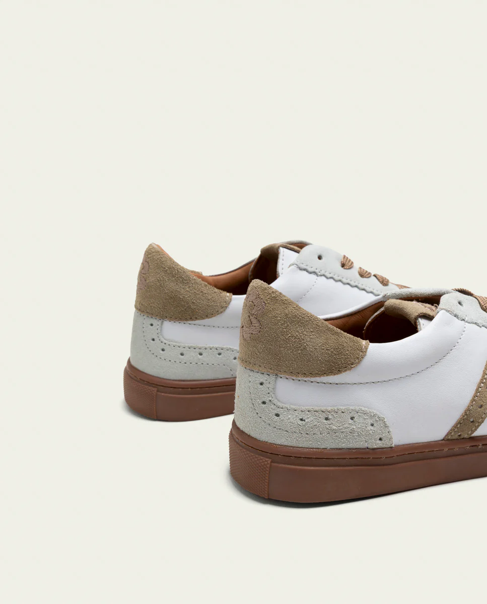SNEAKERS DEPORTIVAS PIEL BLANCO Y BEIGE LONDRES - Image 6